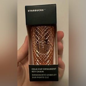 Starbucks Rose Gold Holiday 2023 Keychain Ornament